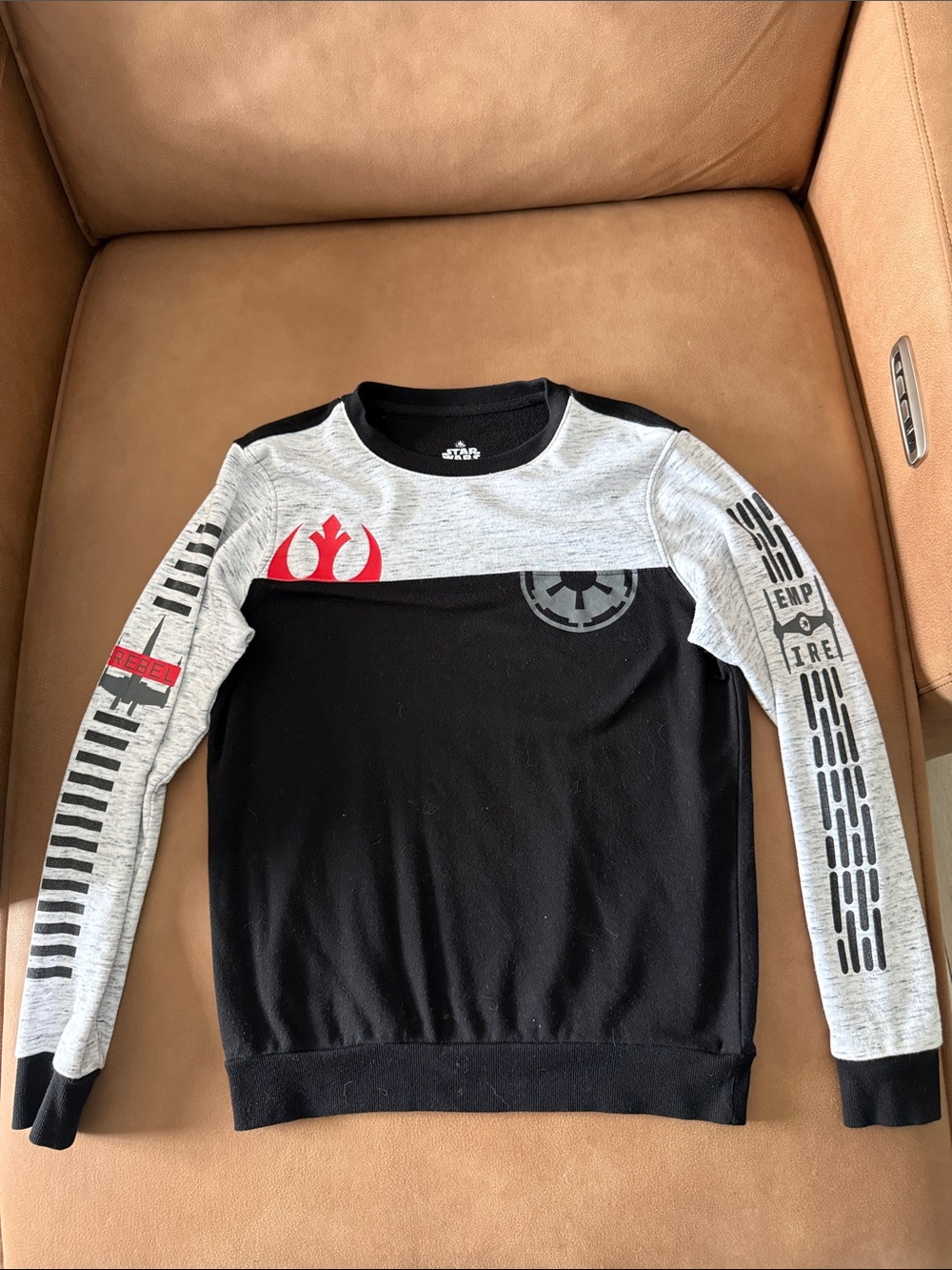 Star Wars Black, Gray & Red Men's Crewneck Sweater